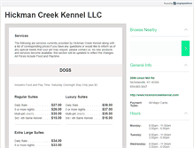 Tablet Screenshot of hickmancreekkennel.com
